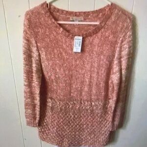 Dressbarn Knit Cotton Blend Top Sweater size L